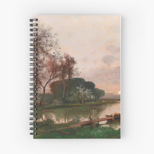 Item preview, A Landscape on the Pond - Adolf Kaufmann designed and sold by darkgothicart.