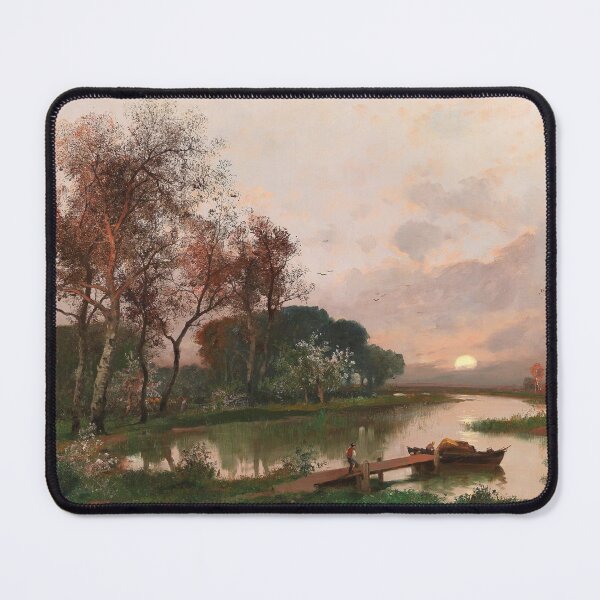 Item preview, A Landscape on the Pond - Adolf Kaufmann designed and sold by darkgothicart.
