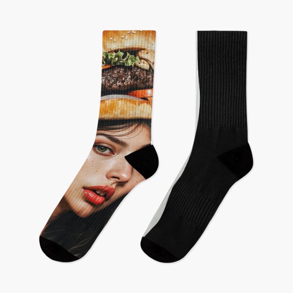 Item preview, Painting Portrait of a Woman With a Fat Burger on Her Head designed and sold by regnumsaturni.