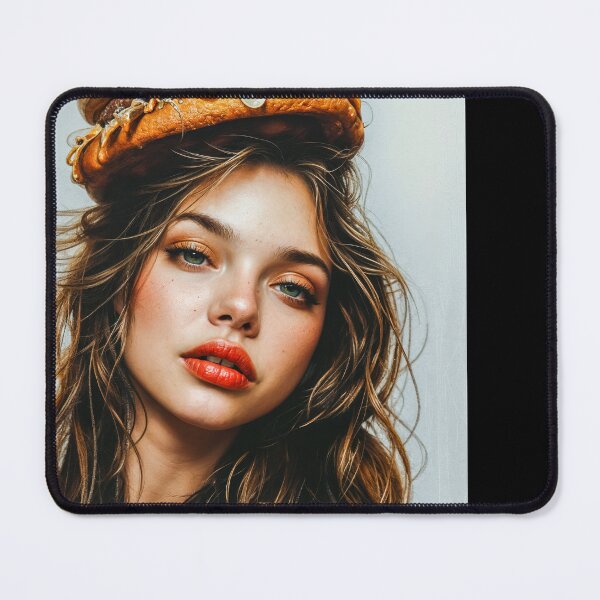 Item preview, Painting Portrait of a Woman with a Fat Burger on Her Head designed and sold by regnumsaturni.