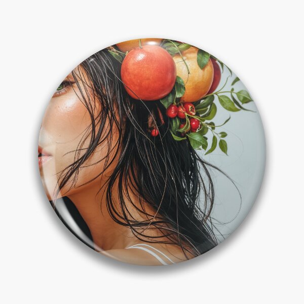 Item preview, Painting Portrait of a Woman with Fresh Fruits on Her Head designed and sold by regnumsaturni.