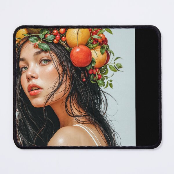 Item preview, Painting Portrait of a Woman with Fresh Fruits on Her Head designed and sold by regnumsaturni.