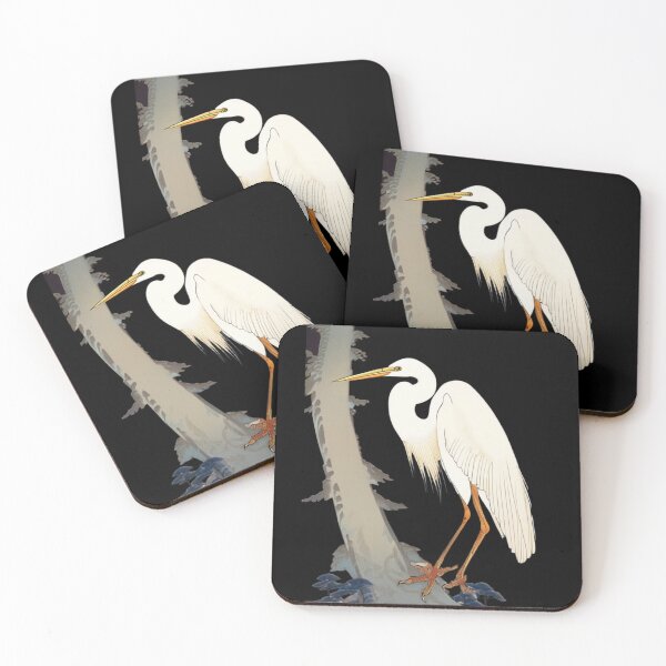 Item preview, white heron designed and sold by EuropeanPrints.