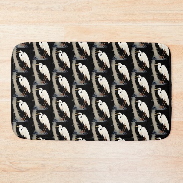 Item preview, white heron designed and sold by EuropeanPrints.