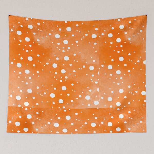 Item preview, Sunburst Dots: Minimalist Orange and White Circle Pattern designed and sold by Lessonsprint.