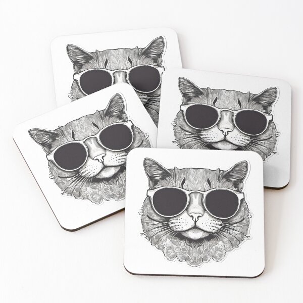 Item preview, Cool cat with sunglasses designed and sold by ArtKae.
