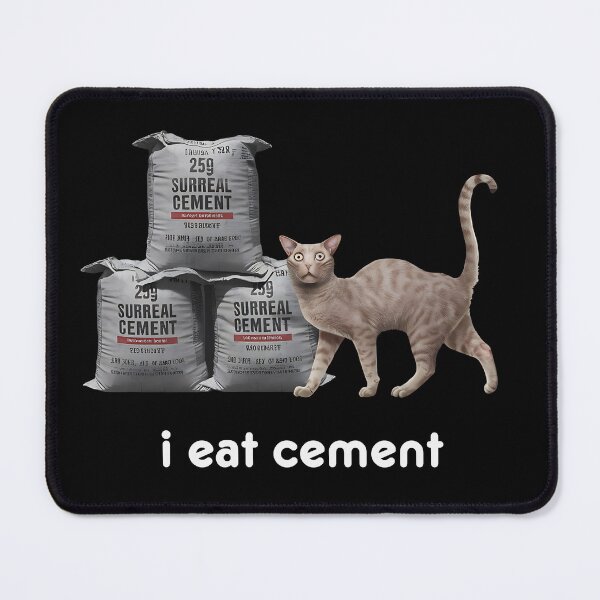Item preview, I Eat Cement Cursed Cat, Funny Meme, Ironic, Cat Lover, Oddly Specific, Unhinged, Cursed, Cringe designed and sold by Creatiforge.