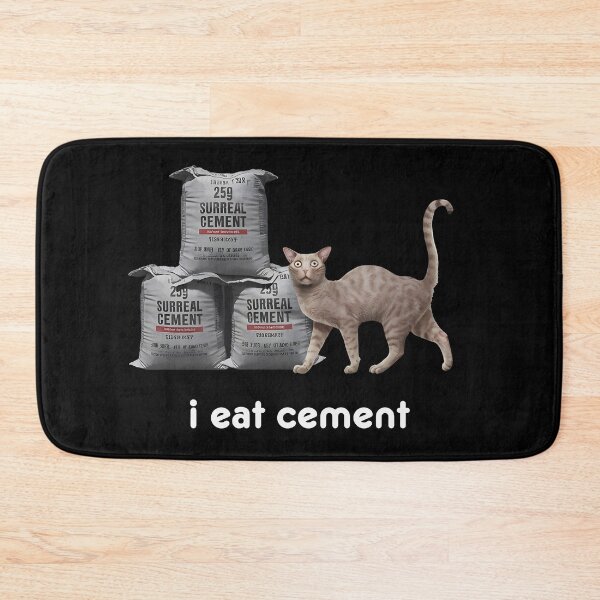 Item preview, I Eat Cement Cursed Cat, Funny Meme, Ironic, Cat Lover, Oddly Specific, Unhinged, Cursed, Cringe designed and sold by Creatiforge.