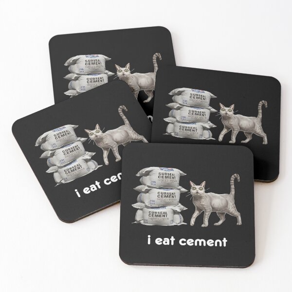 Item preview, I Eat Cement Cursed Cat, Funny Meme, Ironic, Cat Lover, Oddly Specific, Unhinged, Cursed, Cringe designed and sold by Creatiforge.