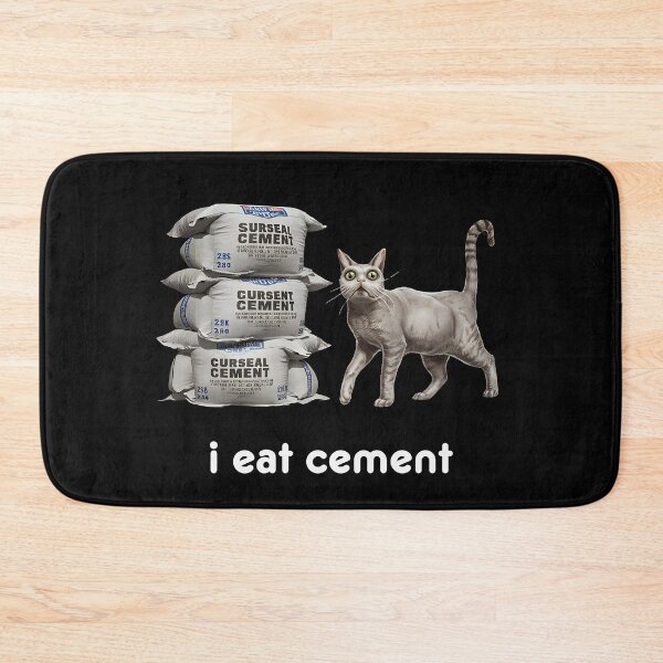 Item preview, I Eat Cement Cursed Cat, Funny Meme, Ironic, Cat Lover, Oddly Specific, Unhinged, Cursed, Cringe designed and sold by Creatiforge.