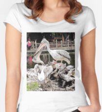“How's The View?”, Photo / Digital Painting Women's Fitted Scoop T-Shirt