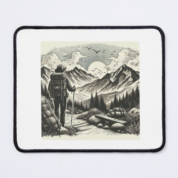 Item preview, Mountain hiking sketchy view designed and sold by flisq.