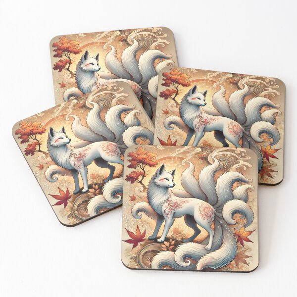Item preview, Autumn Kitsune - Japanese Nine-Tailed Fox designed and sold by Sakashi-Canvas.