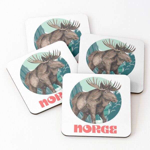 Item preview, Norway moose and fjord designed and sold by Scandi Shop .