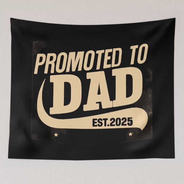 Item preview, Promoted to Dad 2025 New Dad Vintage designed and sold by TomFrontierArt.