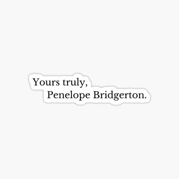 Aperçu de l'œuvre Bien à vous Pénélope Bridgerton Netflix S3 créée et vendue par Shopthestan.