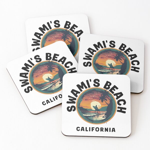 Item preview, Swami's Beach - California (with Black Lettering) designed and sold by VelvetRoom.