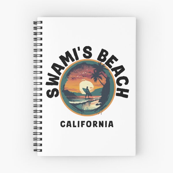 Item preview, Swami's Beach - California (with Black Lettering) designed and sold by VelvetRoom.