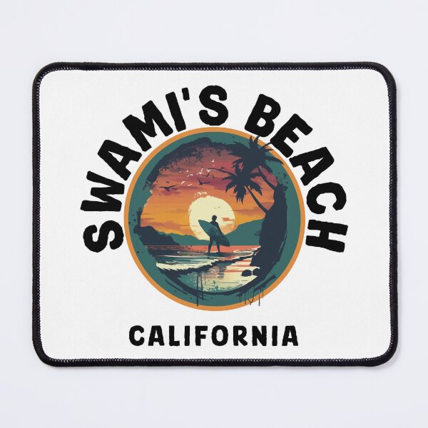 Item preview, Swami's Beach - California (with Black Lettering) designed and sold by VelvetRoom.
