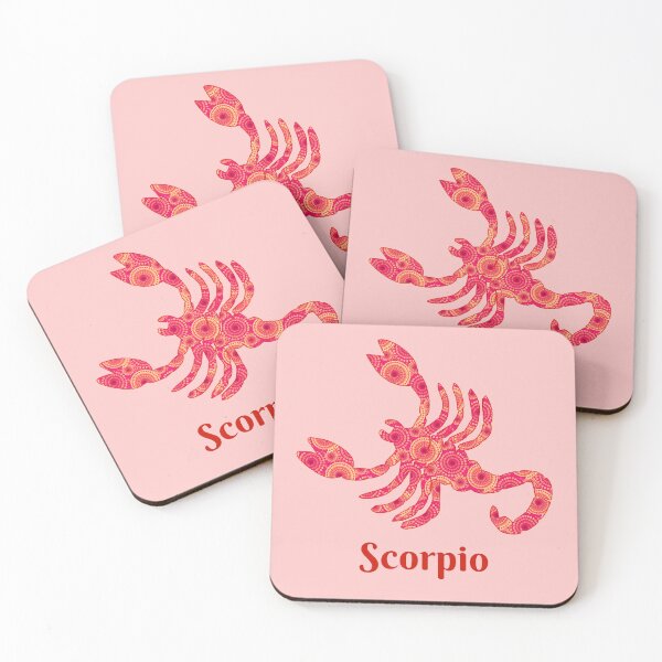 Item preview, Zodiac Sign for Scorpio in Red and Coral designed and sold by Marymarice.