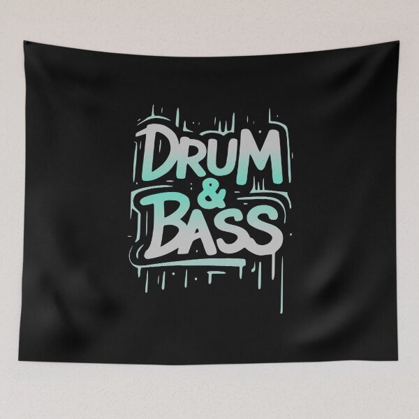 Item preview, Drum and bass jungle, dnb text designed and sold by CutOriginalArt.