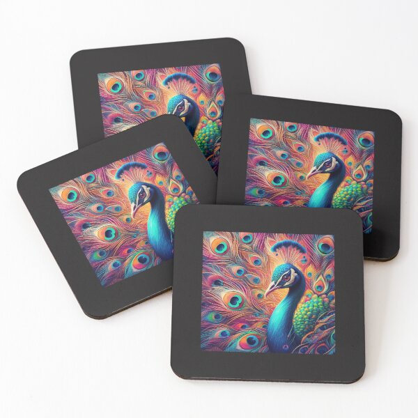 Item preview, Peacock abstract beautiful bird designed and sold by flisq.