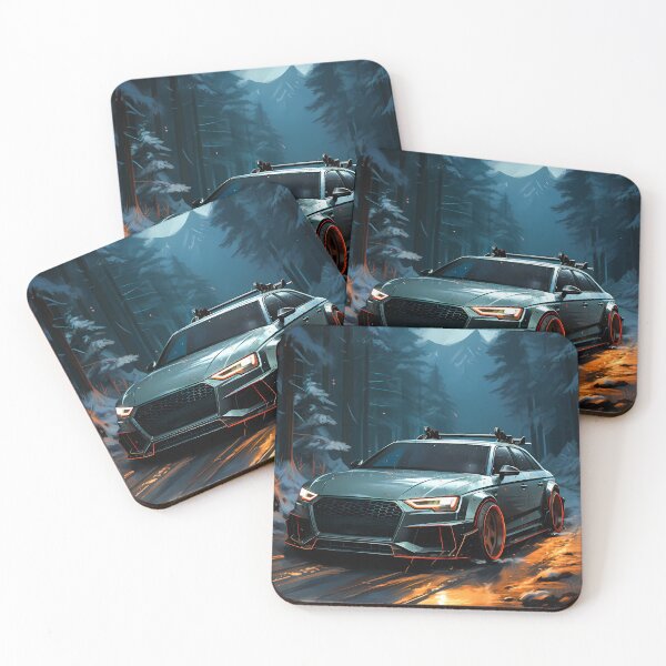 Item preview, Audi RS4 In Custom Widebody Kit, Dark And Snowy Forest Theme designed and sold by RevUpDesign.