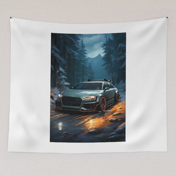 Item preview, Audi RS4 In Custom Widebody Kit, Dark And Snowy Forest Theme designed and sold by RevUpDesign.