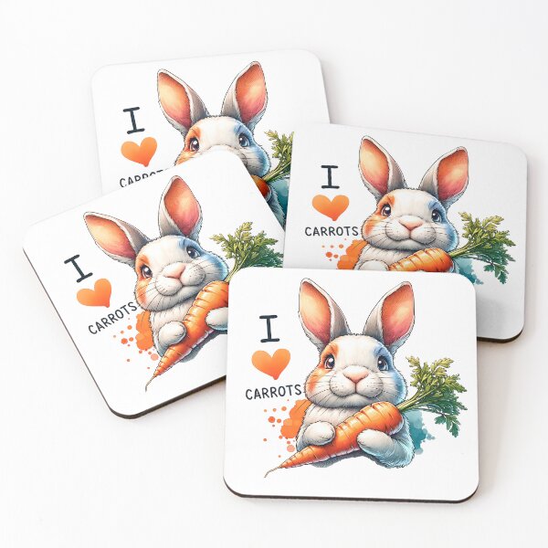 Item preview, I love carrots. The proud rabbit designed and sold by CameliaWave.
