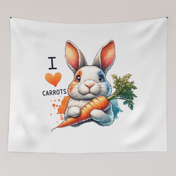 Item preview, I love carrots. The proud rabbit designed and sold by CameliaWave.