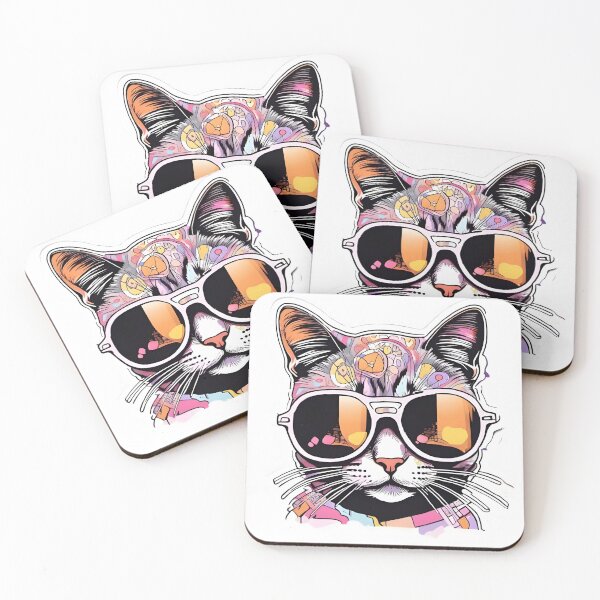 Item preview, Cool cat with sunglasses designed and sold by ArtKae.