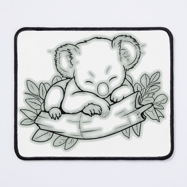 Item preview, Cute Little Baby Koala Sleeping On A Tree Branch Animated Art designed and sold by RedOrBlueIts4U.