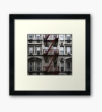 Red Fire Escape, Cast Iron District, New York City Framed Print