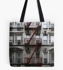 Red Fire Escape, Cast Iron District, New York City Tote Bag