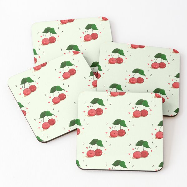Item preview, Cute Cherries in love Green Light  designed and sold by DaniUK.