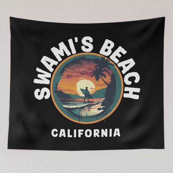 Item preview, Swami's Beach - California (with White Lettering) designed and sold by VelvetRoom.