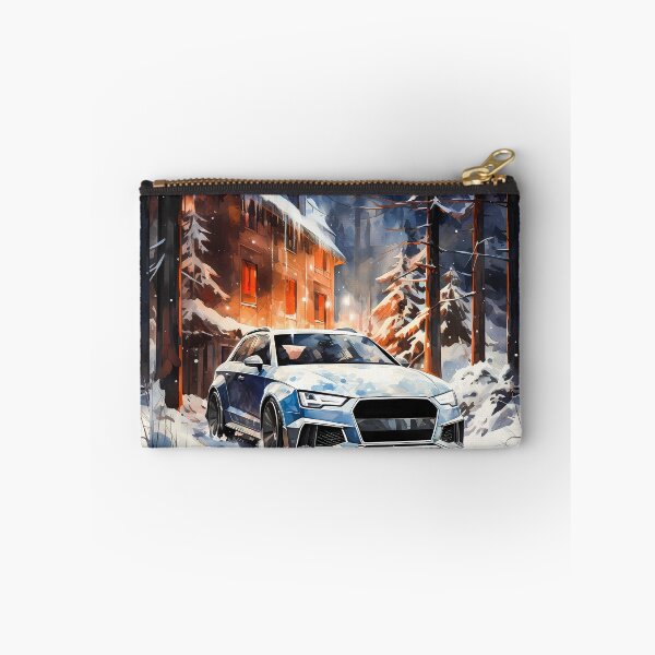 Item preview, Watercolor Audi Rs6 In Snowy Forest Village designed and sold by RevUpDesign.