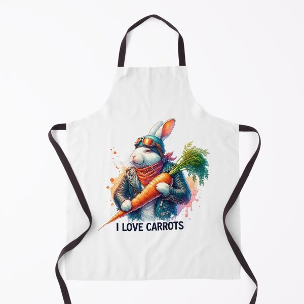 Item preview, I love carrots. The rabbit biker designed and sold by CameliaWave.