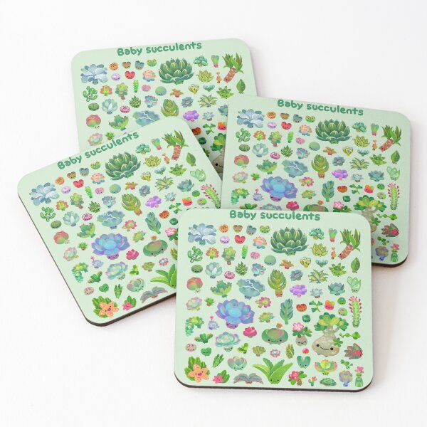 Item preview, Baby succulents - mix (green) designed and sold by pikaole.