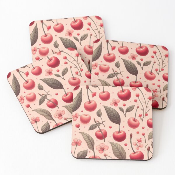 Item preview, cherries on the pink designed and sold by flisq.