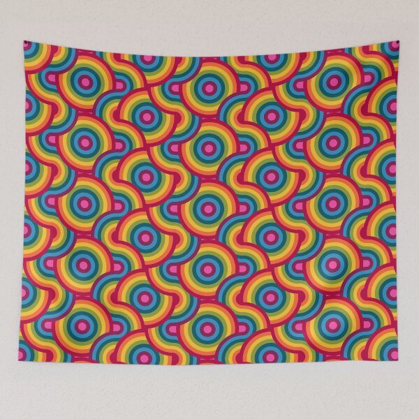 Item preview, Optical Illusion Rainbows Seamless Pattern Colorful  designed and sold by By Aurora Sky.