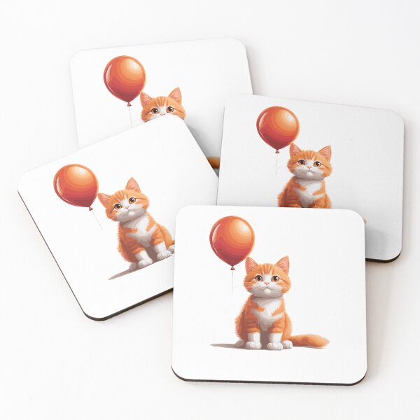 Item preview, Cat playing with balloons designed and sold by InwzaDesign.