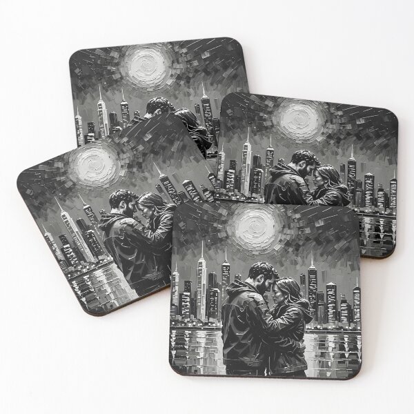 Item preview, Parting Embrace Under the City Glow designed and sold by DiscoGypsyFish.