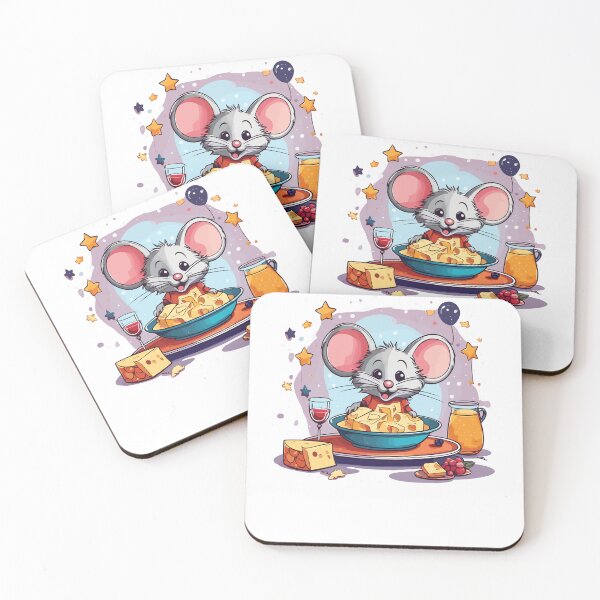 Item preview, Mouse is eating cheese on a plate designed and sold by InwzaDesign.