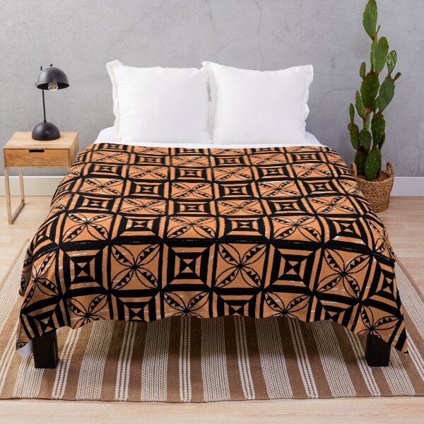 Item preview, Fata 'o Tu'i Tonga Tongan Traditional Polynesian Orange Pattern designed and sold by InkKiai.