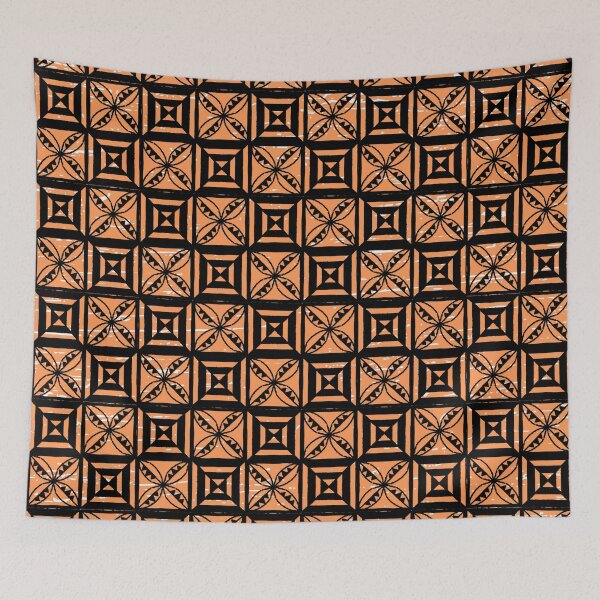 Item preview, Fata 'o Tu'i Tonga Tongan Traditional Polynesian Orange Pattern designed and sold by InkKiai.
