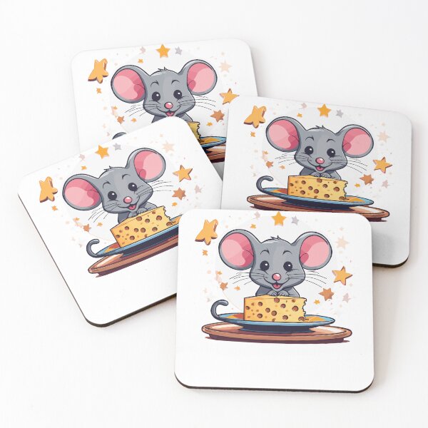 Item preview, Small mouse was nibbling on cheese on a plate designed and sold by InwzaDesign.