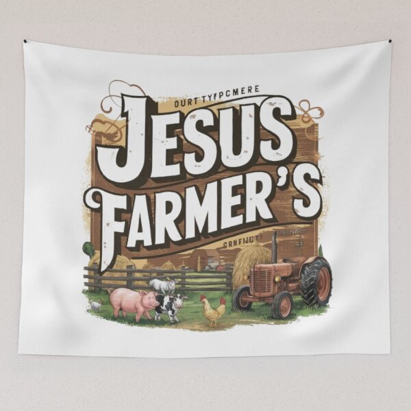 Item preview, JESUS FARMER". FUNNY CHRISTIAN FARMERS  designed and sold by Obinne.