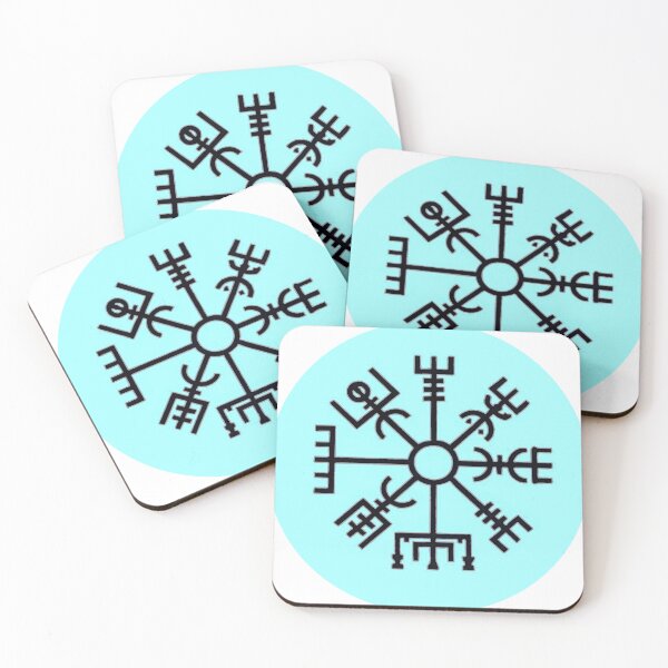 Item preview, Vegvísir; Blue Norse Compass  designed and sold by PagonDragon.