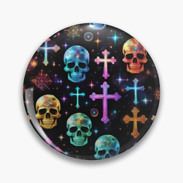 Item preview, skull n cross colored designed and sold by TheDarkVault.